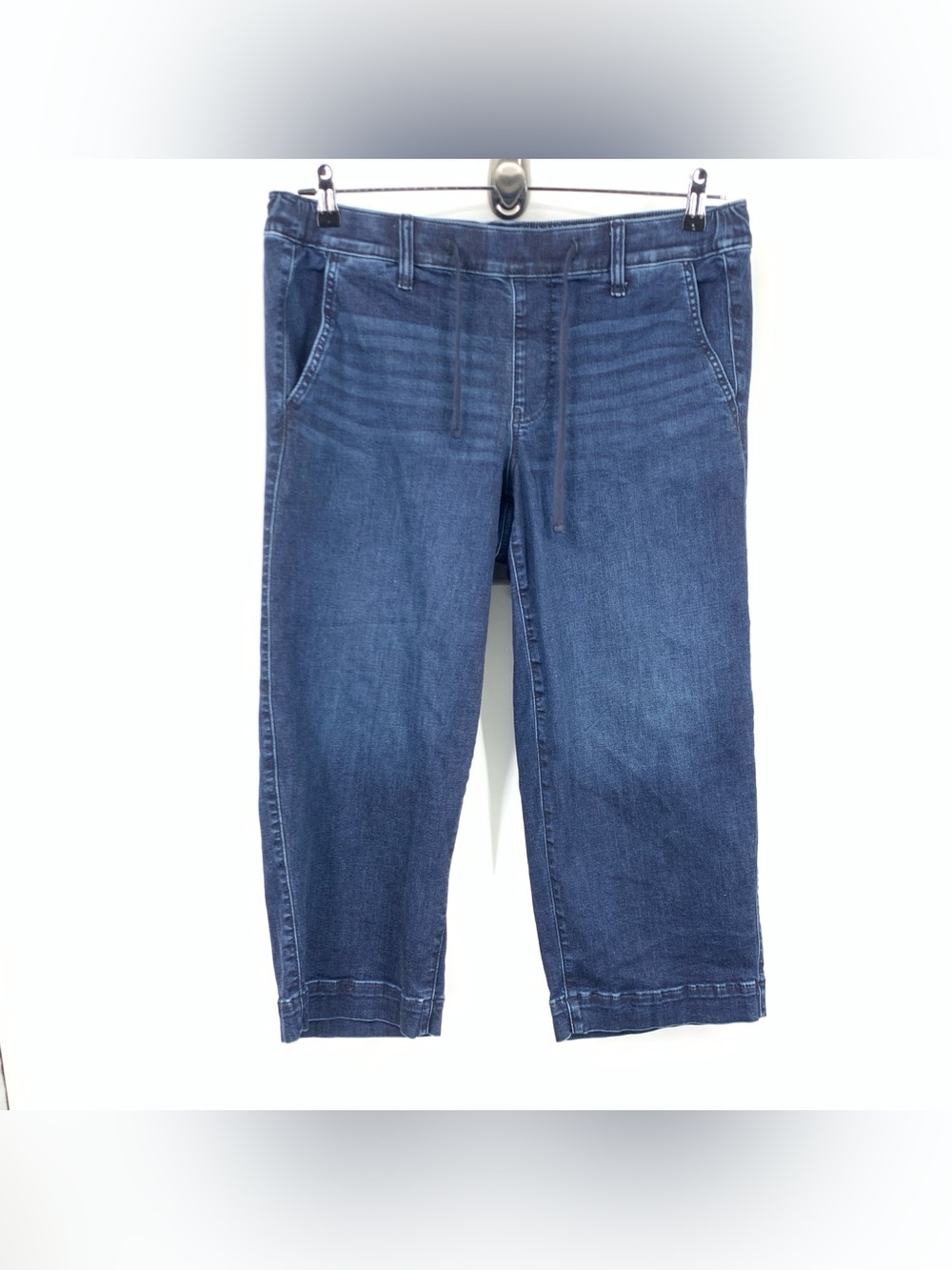 Torrid Women Size 0 Large 12 Jeans Dark Wash Pants Crop Capri Wide Leg Pull On